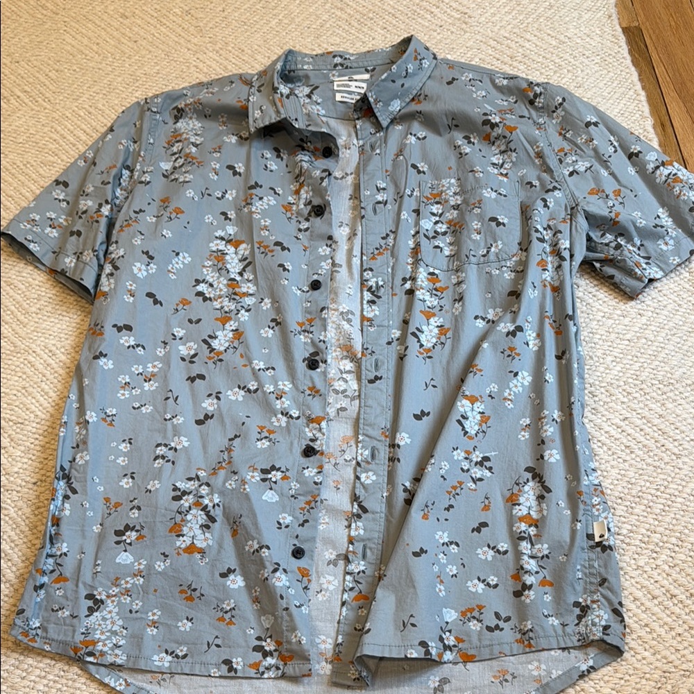 Quiksilver Blue Floral Men's Shirt
